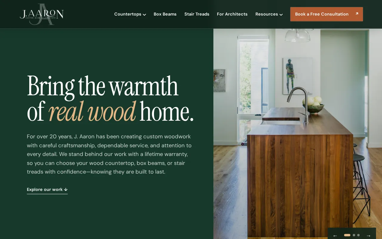 J. Aaron Custom Wood Countertops preview
